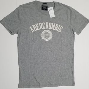 Abercrombie & Fitch gray tshirt embroidered logo